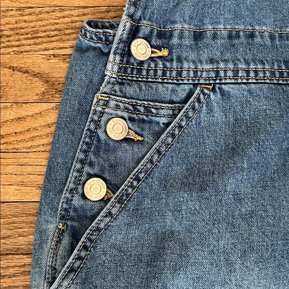 Women’s GAP Denim Distressed Wash Slouch Overalls - Picture 7 of 14